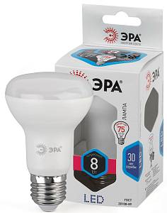 Лампочка светодиодная ЭРА STD LED R63-8W-840-E27 Е27 / Е27 8Вт рефлектор нейтральный белый свет