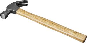 STAYER молоток-гвоздодёр столярный 225 г с деревянной рукояткой 20232-225