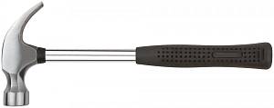 Молоток-гвоздодер, металлическая ручка, резиновая рукоятка 25 мм, 340 гр. KУРС