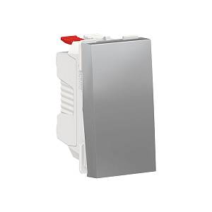 UNICA MODULAR Выключатель 1-клавишный, кнопочный, сх. 1, 10 A, 1 мод, алюминий Schneider Electric NU310630