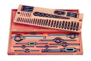 Набор резьбонарезного инструмента No 6001 HSS, 35 пр., M3-M4-M5-M6-M8-M10-M12, деревянный кейс ZIRA
