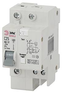 SIMPLE-mod-33 ЭРА SIMPLE Автоматический выключатель дифференциального тока 1P+N 40А 30мА тип АС х-ка C эл. 4,5кА АД-12 (